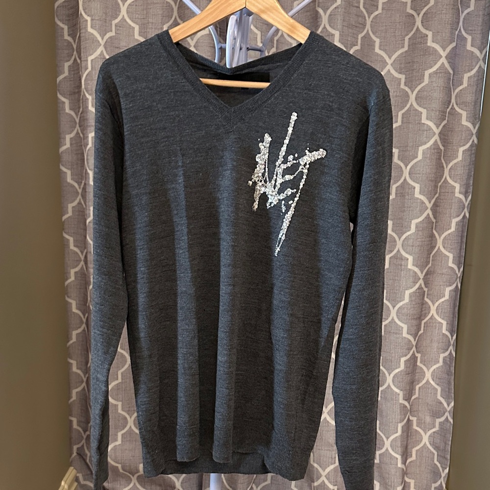 New IZZUE COLLECTION Men's V-Neck Sweater - Classic Gray